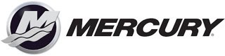 Logo of Mercury Marine featuring a stylized "M" with waves, followed by the word "Mercury" in bold letters, symbolizing excellence in boat repair and service.